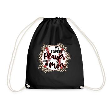 Ma joueuse préférée m’appelle maman baseball - Sac de sport léger - noir - Devant