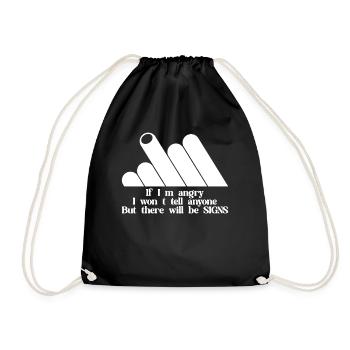 Middle Finger Misanthrope - Drawstring Bag - black - Front