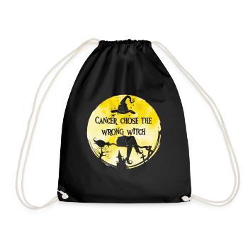 Cancer Witch Yellow Sarcoma Bone Cancer - Drawstring Bag - black - Front