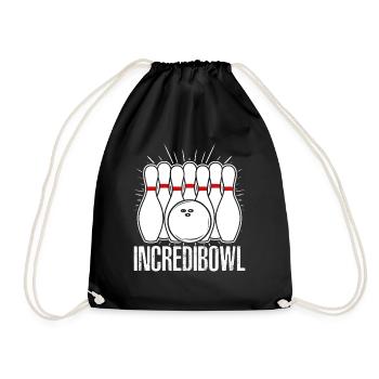 Bowling Pin Ten-Pin Bowling Bowling Ball - Turnbeutel - Schwarz - Vorne
