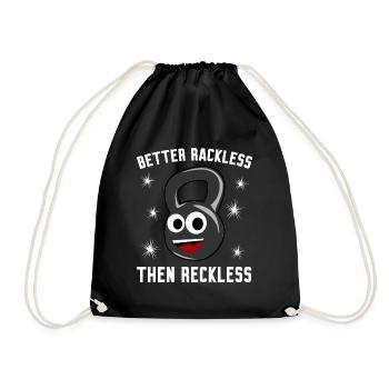 Bodybuilder Motivation Bodybuilding Joke - Drawstring Bag - black - Front