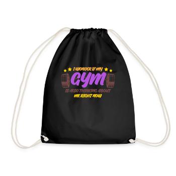 Bodybuilding Joke Bodybuilder Motivation - Drawstring Bag - black - Front