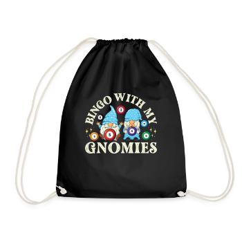 Bingo avec mes gnomies Bingo amusant - Sac de sport léger - noir - Devant