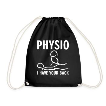 Physio Physiotherapist Physiotherapy - Drawstring Bag - black - Front