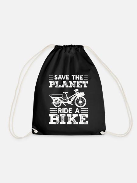 Save The Planet Frachtfahrrad Cargobike - Turnbeutel - Schwarz