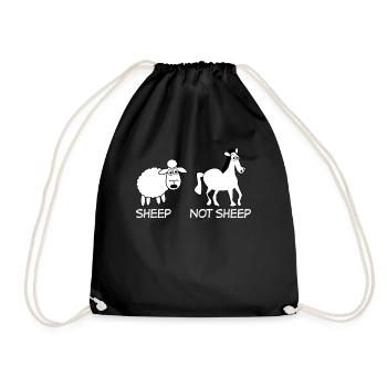 Sheep and and Horse - Turnbeutel - Schwarz - Vorne