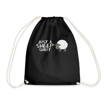 Moutons fermiers bon marché - Sac de sport léger - noir - Devant