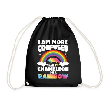 I'm more confused than a chameleon - Drawstring Bag - black - Front