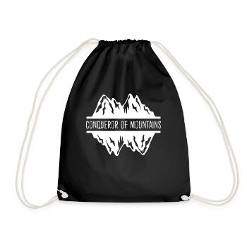 Hiking Mountain Trekking Mountains - Drawstring Bag - black - Front