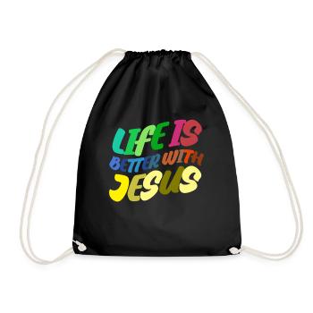 Christianity Cross Jesus Christ - Drawstring Bag - black - Front