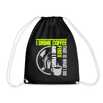 Pompier Jeune pompier Pompier - Sac de sport léger - noir - Devant