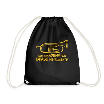 Brass Instrument Flugelhorn Orchestra - Turnbeutel - Schwarz - Vorne
