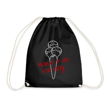 Ice Cream Cup Summer Icecream - Turnbeutel - Schwarz - Vorne