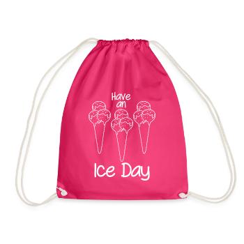 Summer Ice Cream Cup Icecream - Drawstring Bag - fuchsia - Front