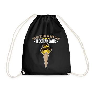Summer Chocolate Ice Cream Cup Icecream - Drawstring Bag - black - Front