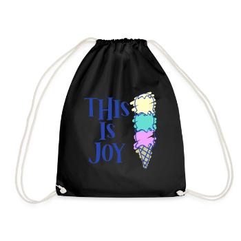 Icecream Ice Cream Cup - Drawstring Bag - black - Front