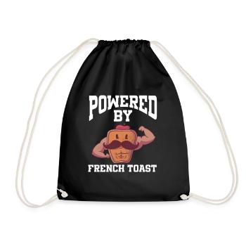 Powered By French Toast - Turnbeutel - Schwarz - Vorne