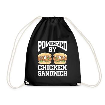 Sandwich au poulet - Sac de sport léger - noir - Devant