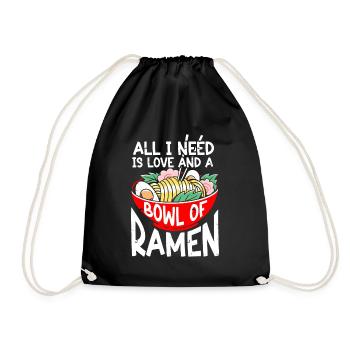 Ramen Lover Soupe de nouilles japonaise Ramen - Sac de sport léger - noir - Devant
