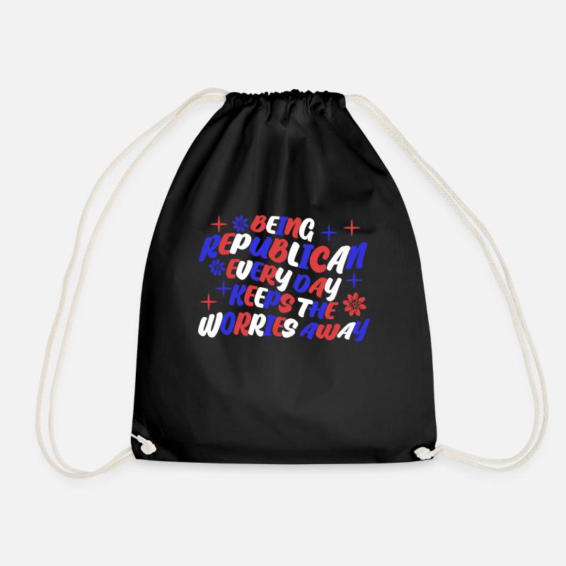 Republicans Republican - Drawstring Bag - black