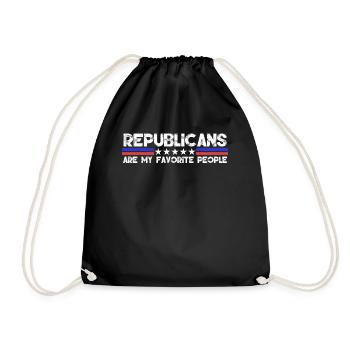 Republicans Conservative Republican - Drawstring Bag - black - Front