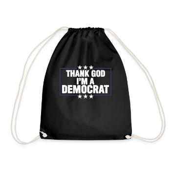 Vote Democracy Democrat Democratic - Drawstring Bag - black - Front