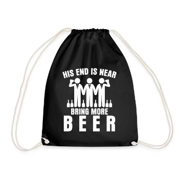 Bride Beer Groom Best Man Groomsmen - Turnbeutel - Schwarz - Vorne
