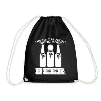 Groom Beer Best Man Groomsmen Bride - Turnbeutel - Schwarz - Vorne