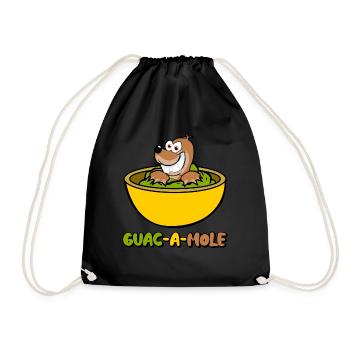 Avocado Tortilla Chips Guacamole Mexico - Drawstring Bag - black - Front