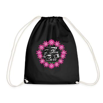 Sunscreen Skin Care Serum Face Mask - Drawstring Bag - black - Front