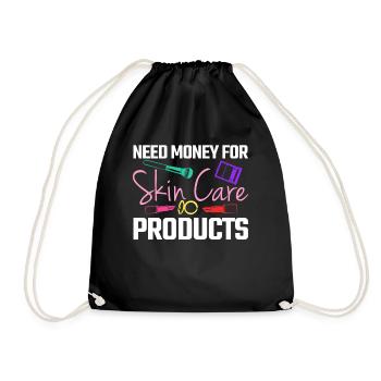 Face Mask Sunscreen Serum Skin Care - Drawstring Bag - black - Front