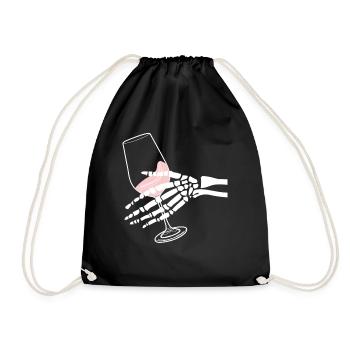 Red Wine Vino Rosé Wine Glasses - Turnbeutel - Schwarz - Vorne