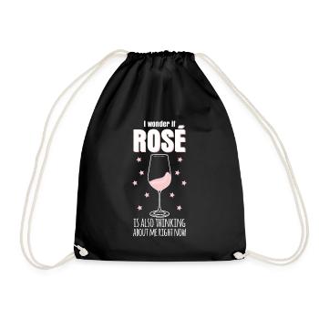 Vino Rosé Red Wine Glass - Turnbeutel - Schwarz - Vorne