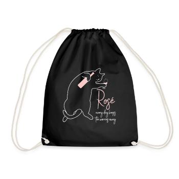 Cat Rosé Red Wine Glass - Turnbeutel - Schwarz - Vorne
