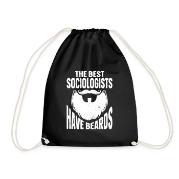 Citation à barbe Hommes barbus - Sac de sport léger - noir - Devant