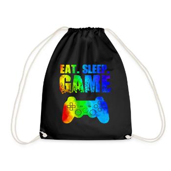 Gamer Jeu En Ligne Jeux Sur Ordinateur Arcade Neon - Sac de sport léger - noir - Devant