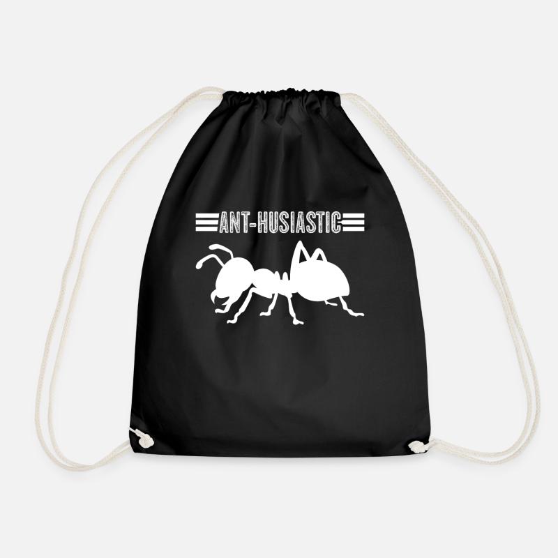 Ant Ants - Drawstring Bag - black
