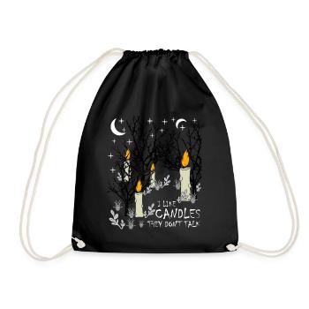 Bougies Arbres Bougie Lune Chandeliers - Sac de sport léger - noir - Devant