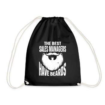 Citation à barbe Hommes barbus - Sac de sport léger - noir - Devant