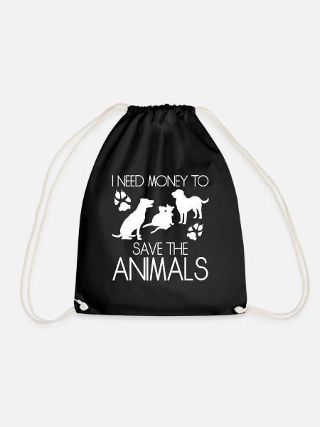 Protection des droits des animaux : végétaliens - Sac de sport léger - noir