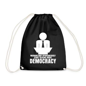 Democracy Joke Democratic Elections - Drawstring Bag - black - Front