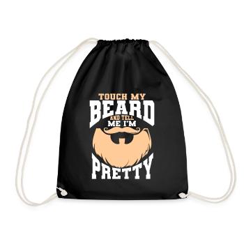 Citation de barbe, Touche ma barbe et dis-moi que je suis jolie - Sac de sport léger - noir - Devant