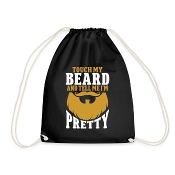 Citation de barbe, Touche ma barbe et dis-moi que je suis jolie - Sac de sport léger - noir - Devant