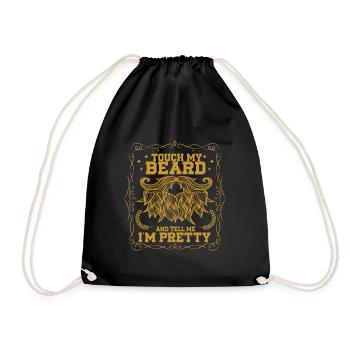 Citation de barbe, Touche ma barbe et dis-moi que je suis jolie - Sac de sport léger - noir - Devant