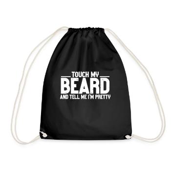 Citation de barbe, Touche ma barbe et dis-moi que je suis jolie - Sac de sport léger - noir - Devant