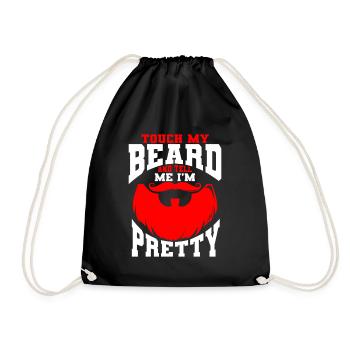 Citation de barbe, Touche ma barbe et dis-moi que je suis jolie - Sac de sport léger - noir - Devant