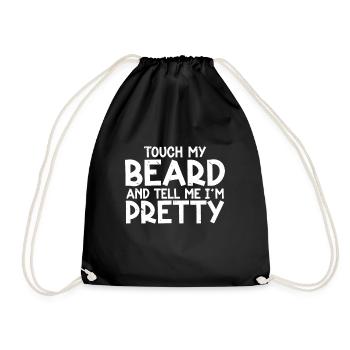 Citation de barbe, Touche ma barbe et dis-moi que je suis jolie - Sac de sport léger - noir - Devant
