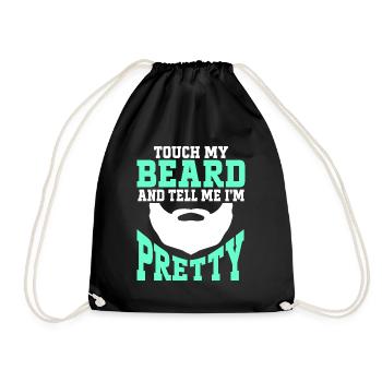 Citation de barbe, Touche ma barbe et dis-moi que je suis jolie - Sac de sport léger - noir - Devant