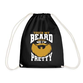 Citation de barbe, Touche ma barbe et dis-moi que je suis jolie - Sac de sport léger - noir - Devant