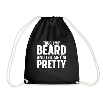 Citation de barbe, Touche ma barbe et dis-moi que je suis jolie - Sac de sport léger - noir - Devant